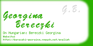 georgina bereczki business card